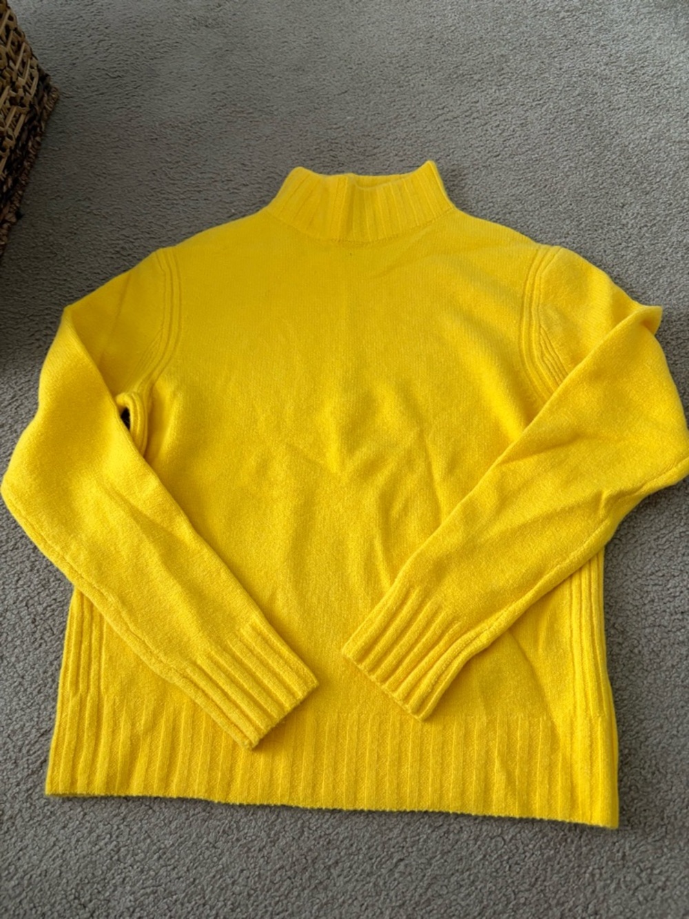 J. Crew Bright Yellow Mock Neck Sweater